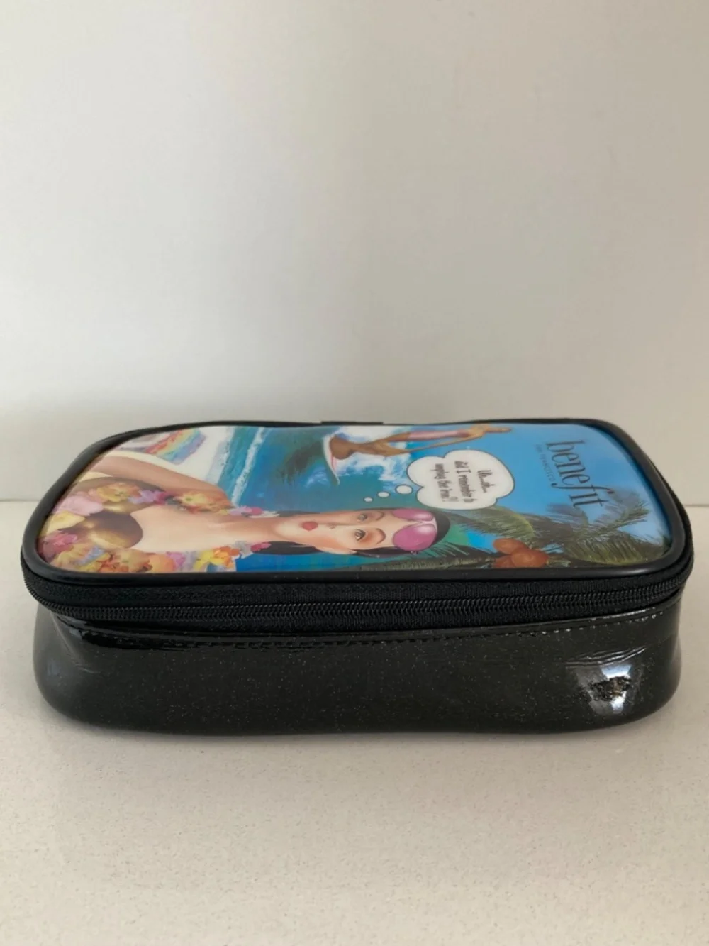 Benefit Cosmetics Makeup Bag Did I Remember to Unplug the Iron?! Retro Zippered